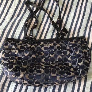 Blue coach purse